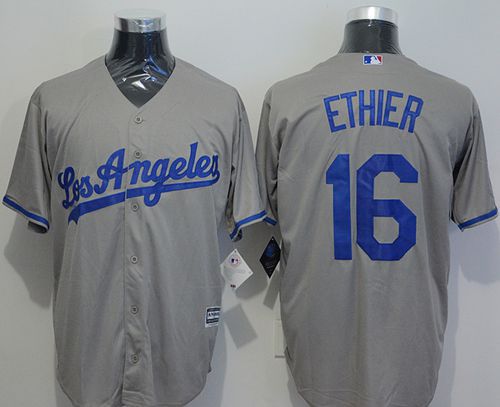 Dodgers #16 Andre Ethier Grey New Cool Base Stitched MLB Jersey - Click Image to Close